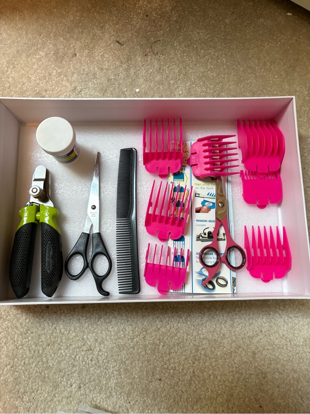 ITEM NO. 81: Pet Grooming Kit With 4 Clippers, 3 Scissors, Dematter, and More!!